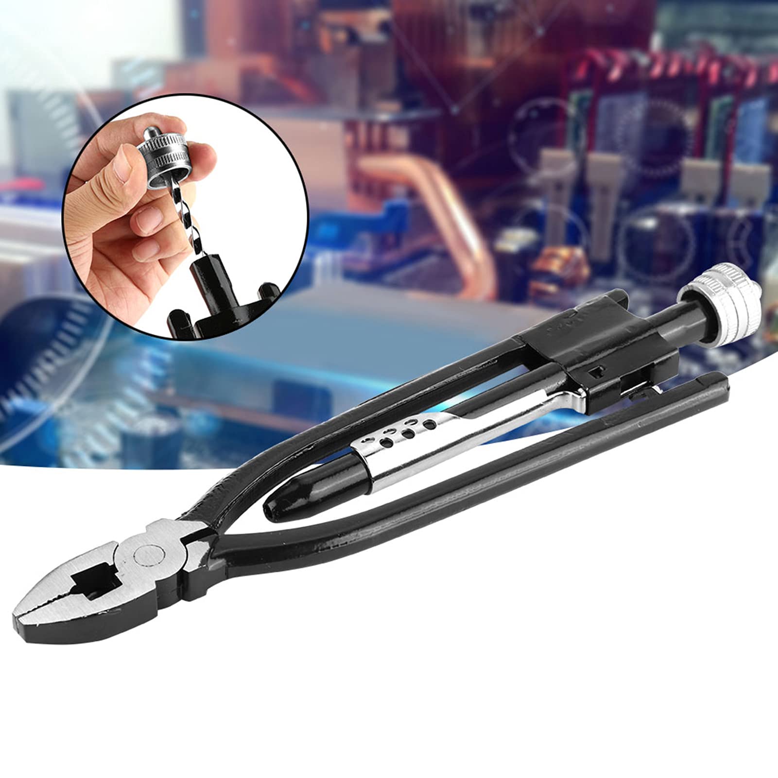 Pince à Torsader le Fil de Sécurité, 23 cm Acier au Carbone, Outil de Verrouillage Multifonction pour Câblage Électrique et Entretien Mécanique