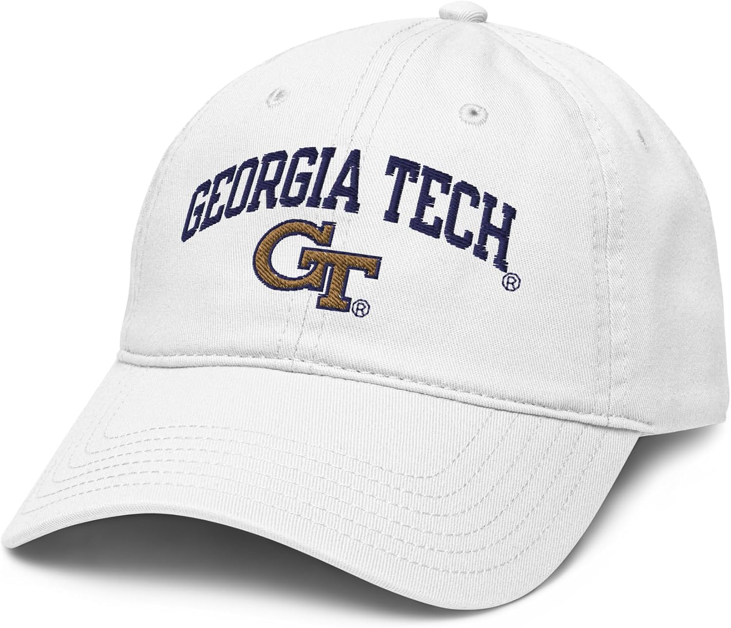 Georgia Tech Yellow Jackets Dad White Officially Licensed Adjustable Baseball Hat