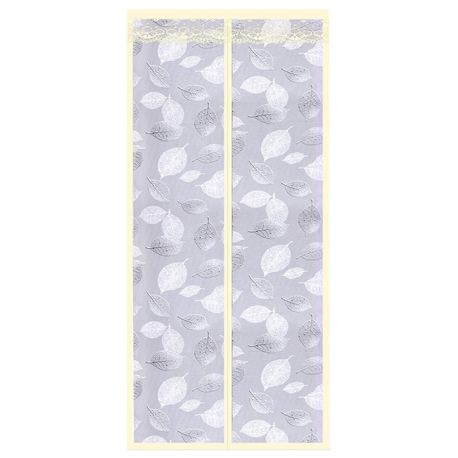 WZLL Magnetic Thermal Door Curtain, Noise Reduction Thermal Insulation Magnets Screen Door Automatic Closing Bi Fold Doors, For Balcony Sliding Door Patio Door (Color : Beige, Size : 80x210cm)