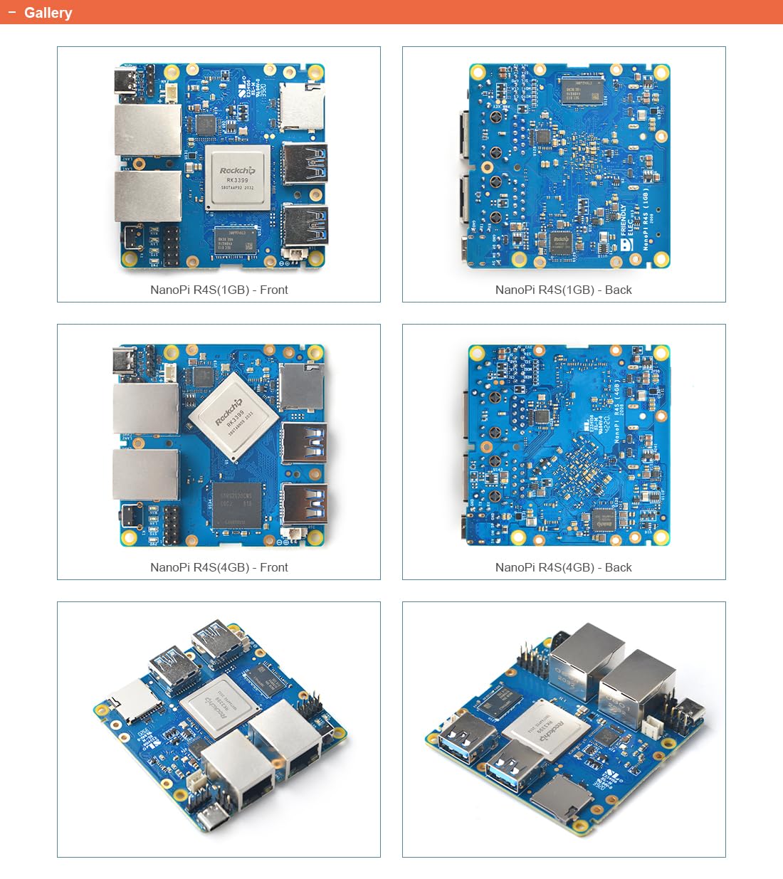 Nanopi R4S Mini Portable Travel Router OpenWRT con porte Ethernet dual Gbps 4GB RAM LPDDR4 Basato su Rockchip RK3399 Soc per IOT NAS Smart Home Gateway (Without Mac chip)