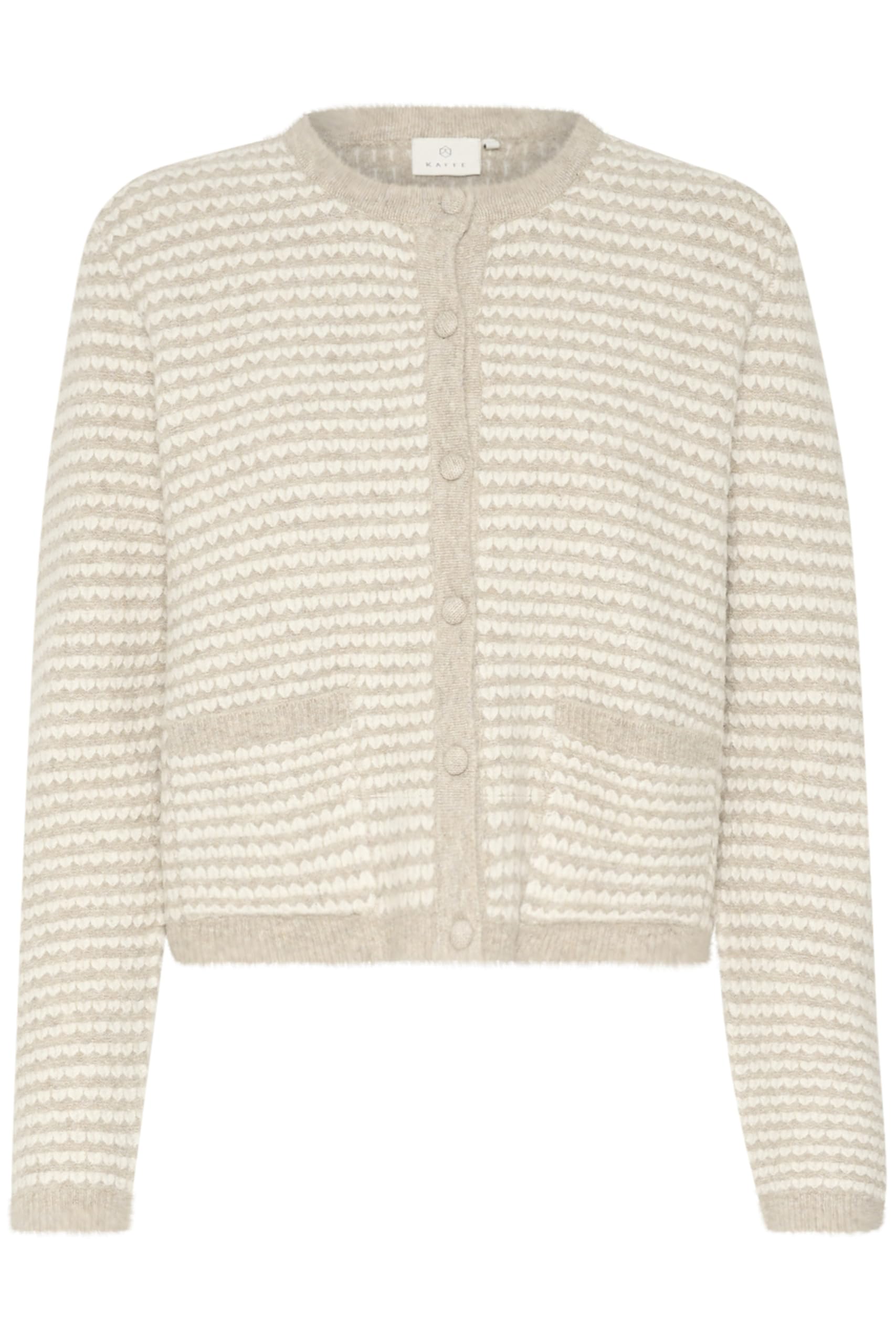 KAFFE Pulower Kobiety Kaffe Women's Pullover Crew Neck Relaxed Fit Long Sleeves Textured Knit