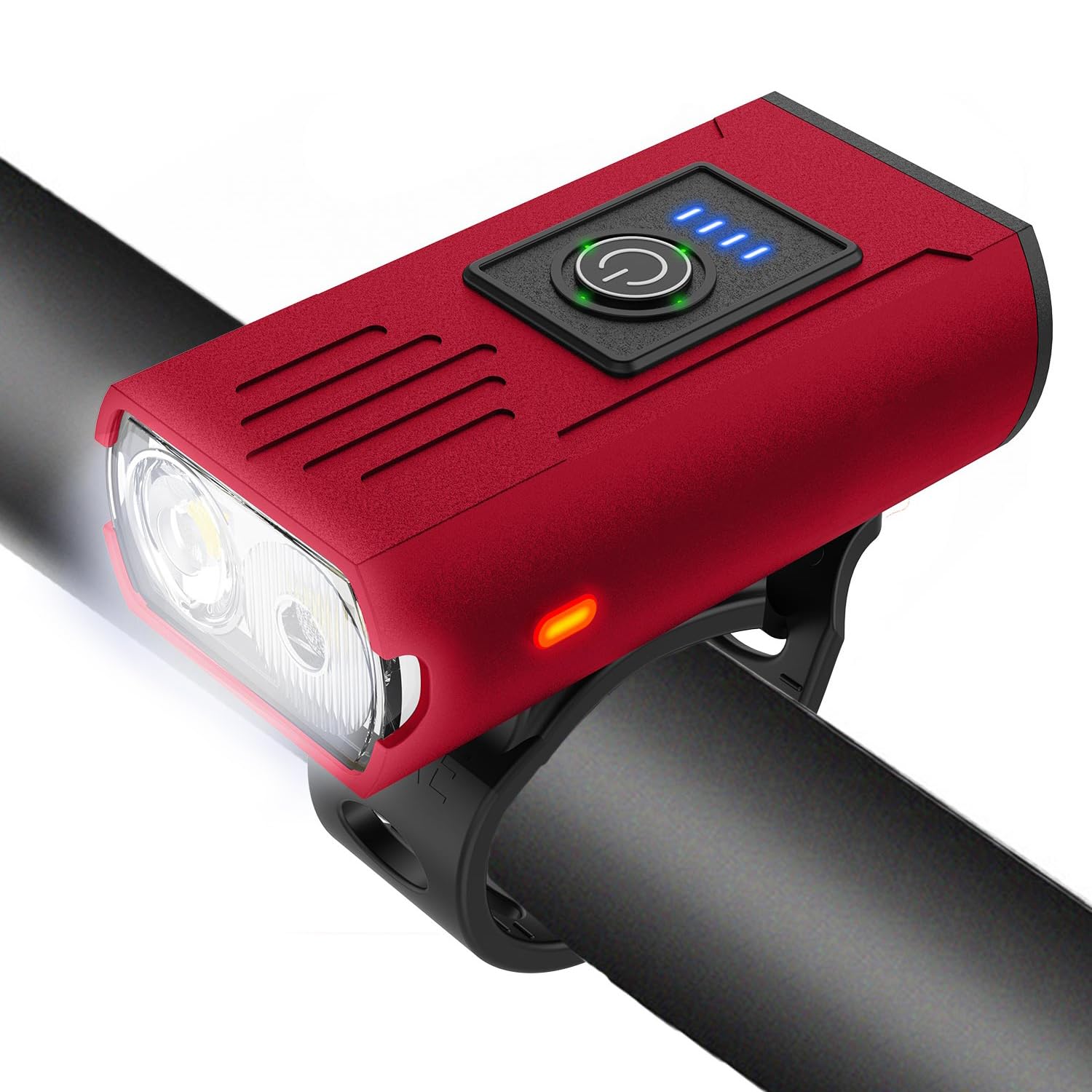 Bike Lights Front and Back, 2025 Upgrade Super Bright Bicycle Lights IPX4 Waterproof Cycle Lights, Durable Bike Light Easy To Install USB Rechargeable Mountain Bike Lights For Riding (Z03A-RED)