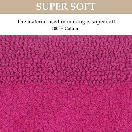 Miniatura 9 de Home Weavers Luxury Collection - Juego de alfombras de baño reversibles 100% algodón, alfombras lavables, extra suaves y absorbentes, tapete de