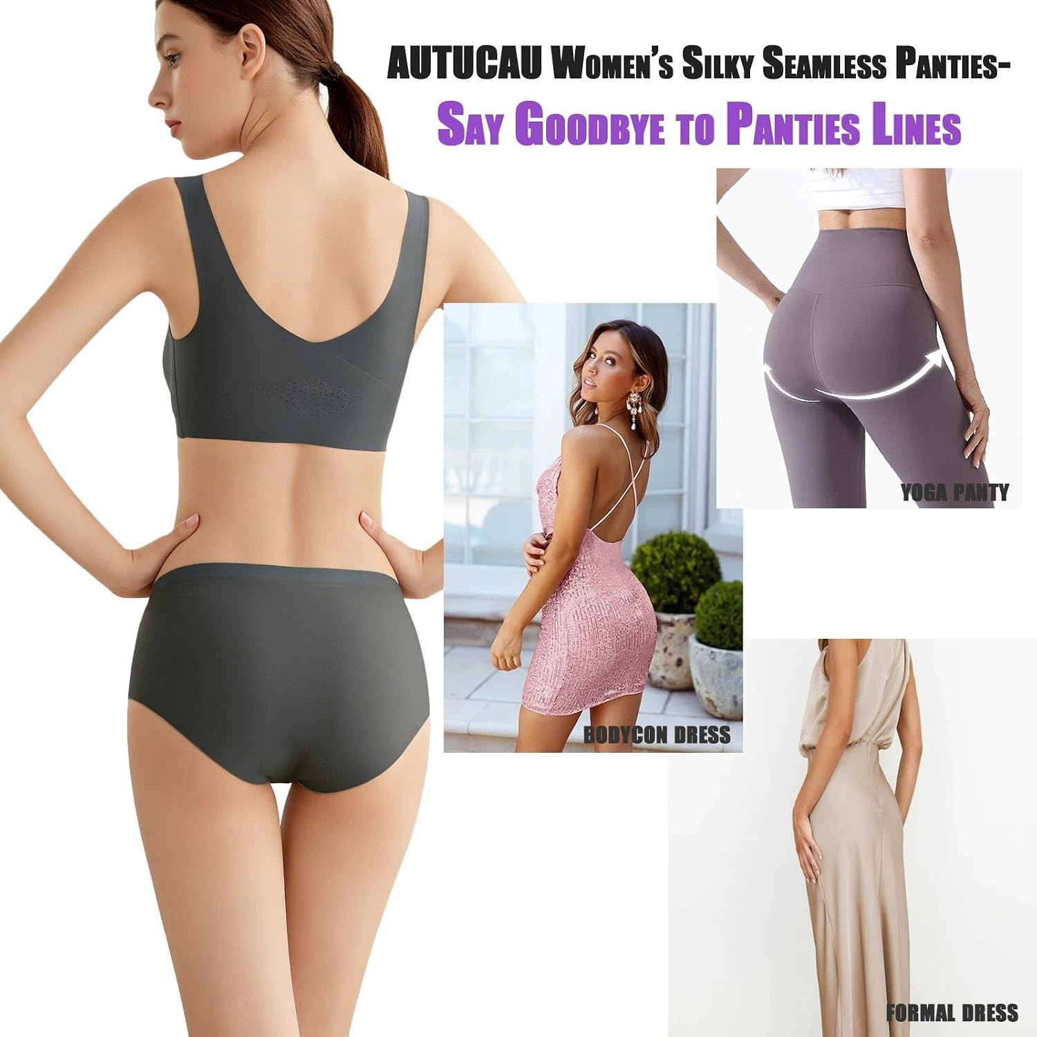 Women's Silky Brief Seamless Underwear for Women Invisible Ladies Panties No Show Knickers