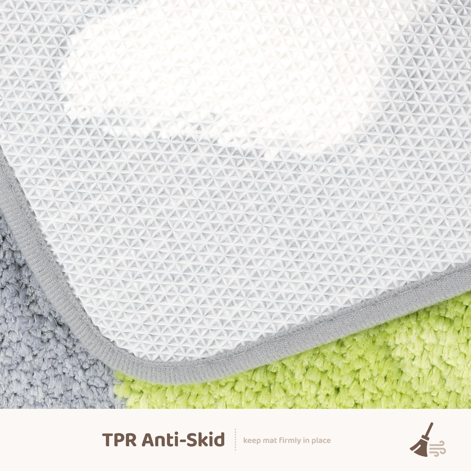 Molesun Dinosaur Bath Mat Non Slip, Bath Rug Soft Shower Rug Plush Microfiber Water Absorbent Thick Shaggy Floor Mats for Bathroom, Bedroom, Kitchen, Machine Washable, 20" x 31"