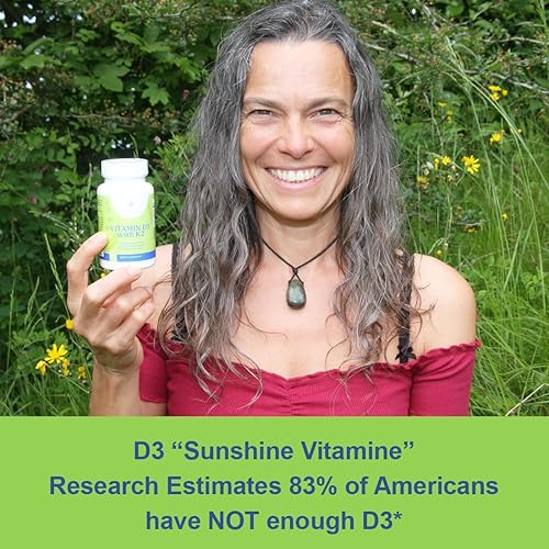 Miniatura 2 de Suplemento de vitamina D3 con K2 2000IU  90 tabletas masticables, vitamina D3 vegetariana 50mcg y K2 como MK-7 75mcg, salud inmunológica, apoyo para