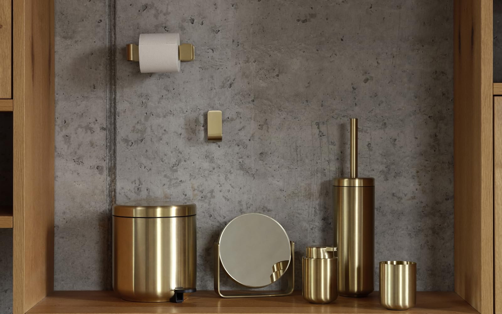 Zone Denmark Ume Toilet Brush Diameter 10 x 42 cm Brass, 43 cm - dia. 10 cm - Image 4