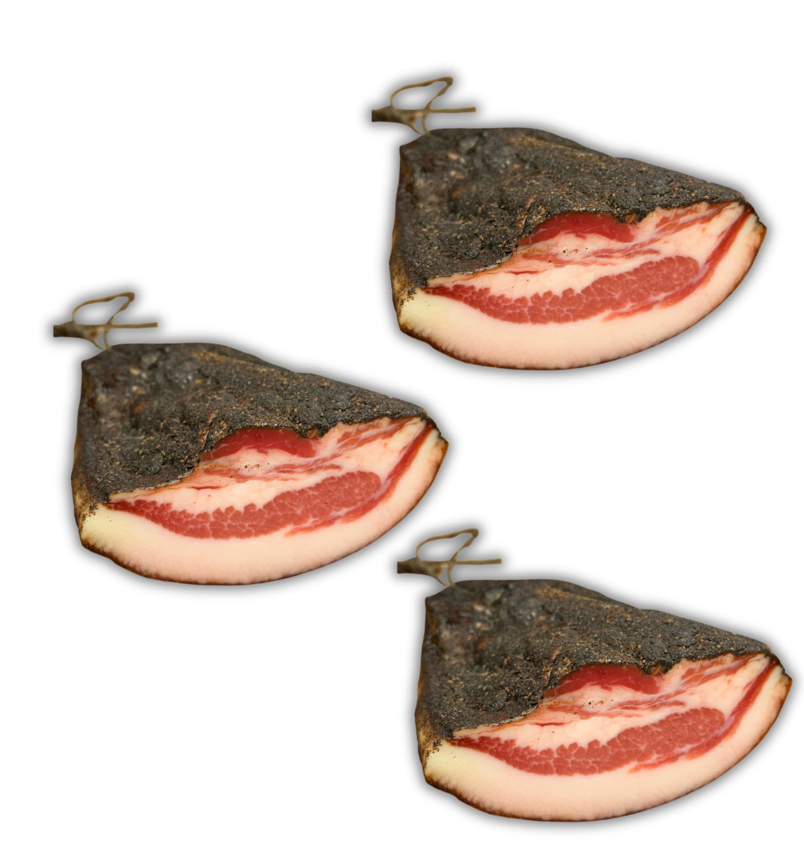 Machegusto!® 3x Guanciale Affiné 600g (1,8 kg) – Guanciale Italien de Porc – Idéal pour Carbonara, Amatriciana et Gricia – Produit Artisanal 3x 600g (1,8 kg)