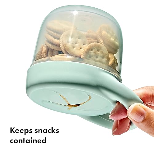 Miniatura 3 de OXO Tot Taza de aperitivos con tapa, paquete de 2, ópalo y atardecer