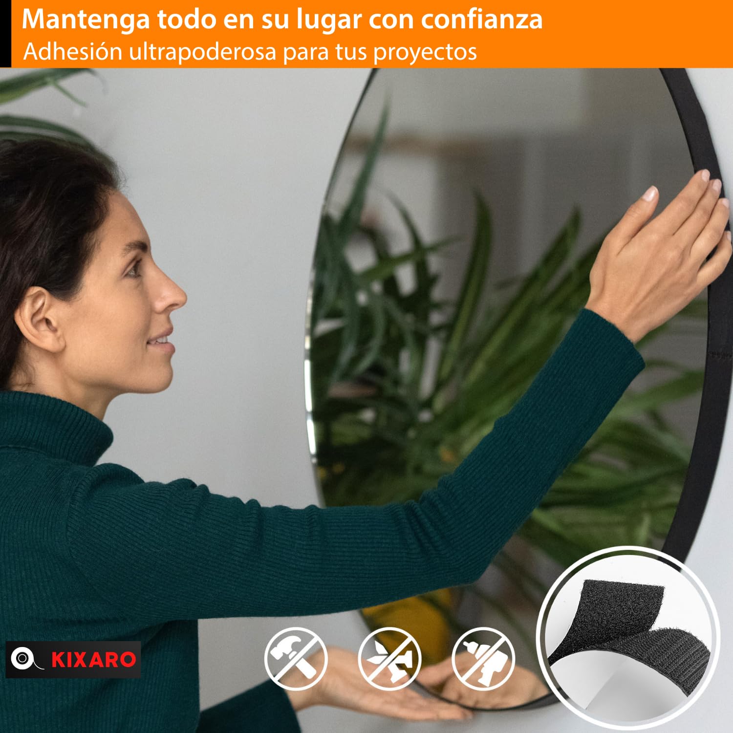 Cinta Gancho Doble Cara Negro Adhesivo Extra Fuerte Ancho 11cm X 2 M Adhesivo Fuerte para Tela Mosquiteras Alfombras Textil Sofa Ropa ✯GARANTÍA DE POR VIDA✯ Cinta Rollo Hook y Loop Tape Gancho y Lazo