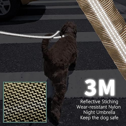 Miniatura 7 de BUMBIN Arnés para perros grandes sin tirones, arnés táctico para perro, con asa, arnés de chaleco ajustable para perro, correa elástica de 6 pies