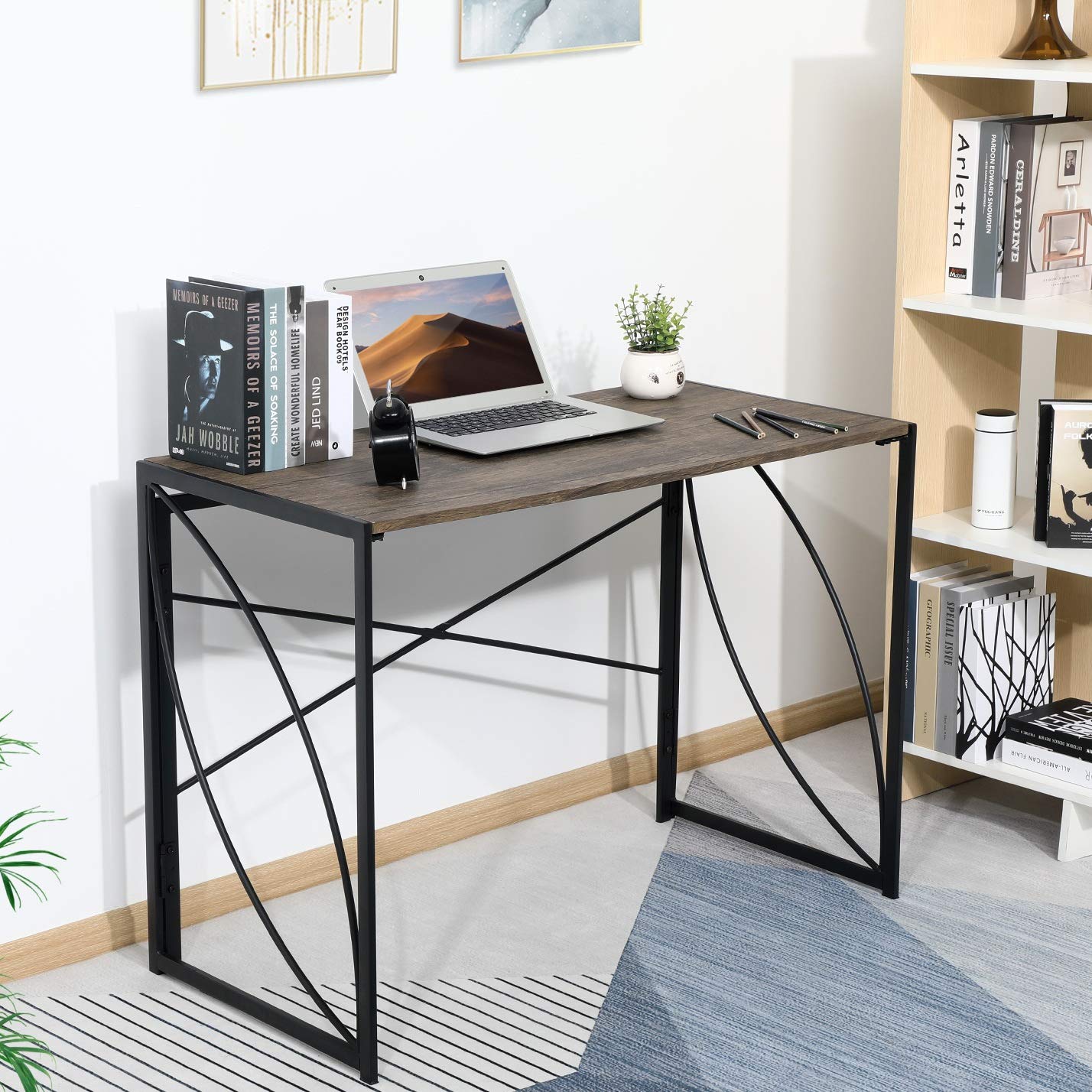 Buy CozyCasa Folding Computer Desk, Folding Desk for Home Office Small