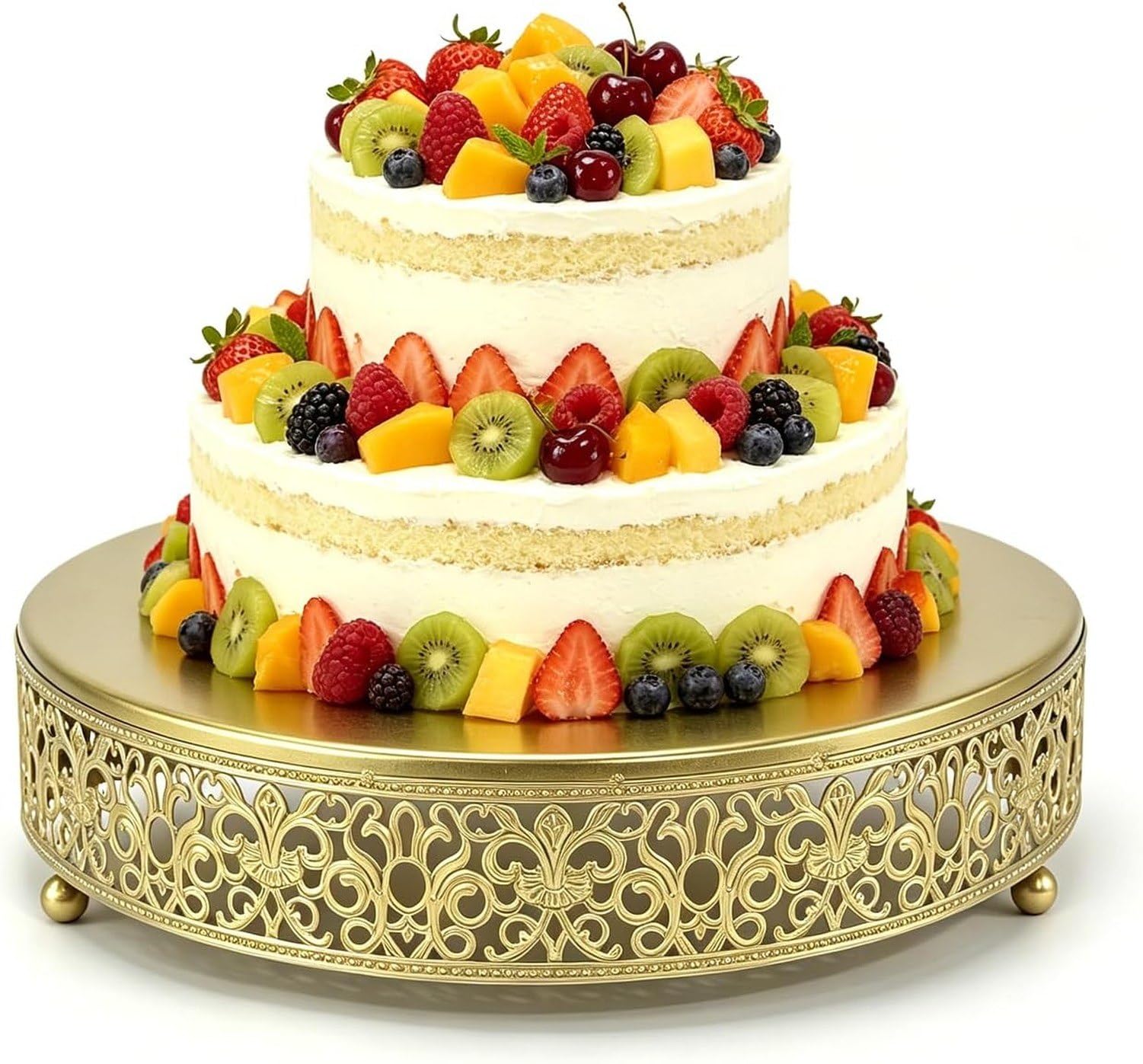 Support Rond en métal pour gâteaux, Cupcakes et Desserts, 30 cm