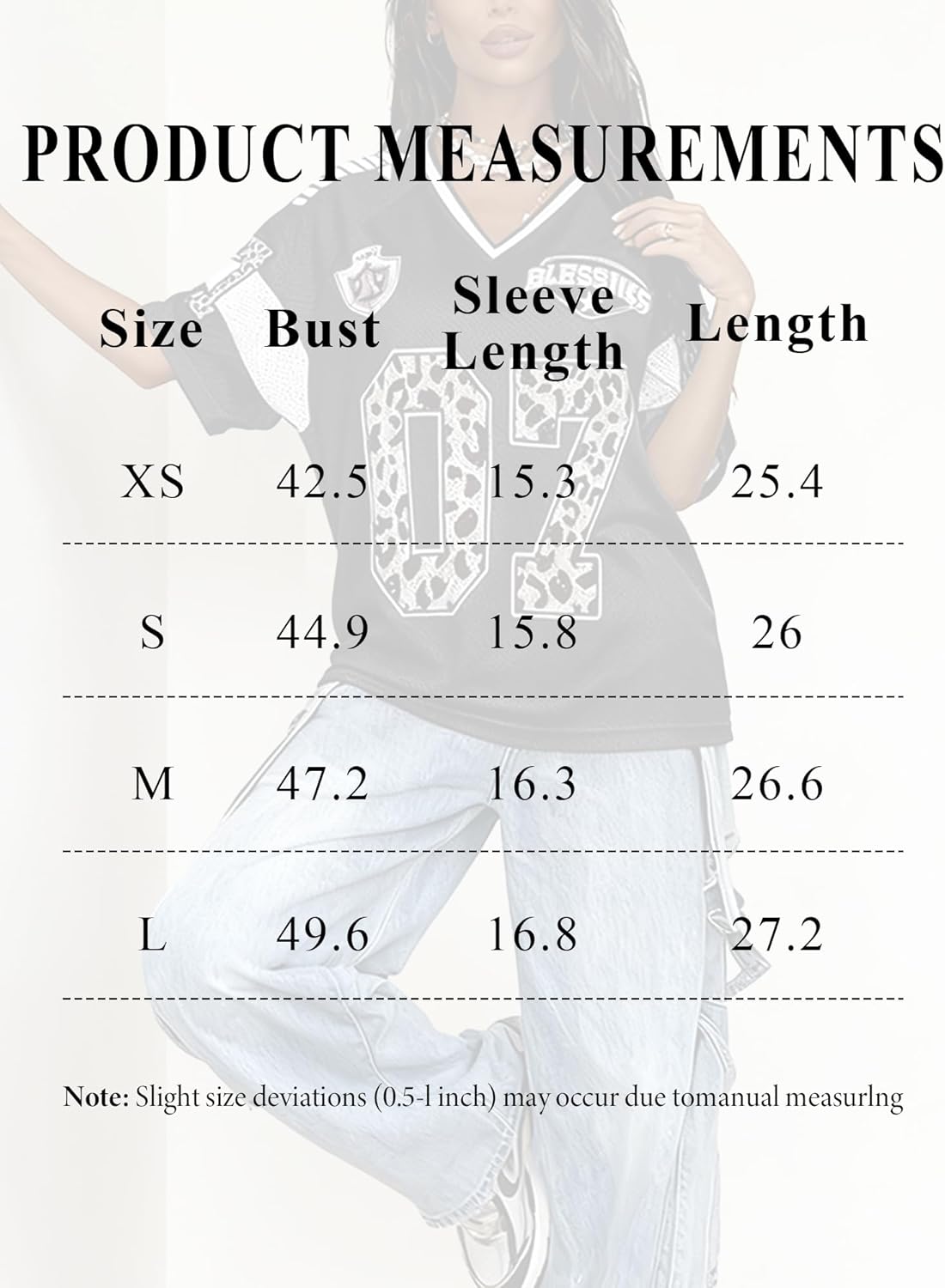 Women's Y2K Leopard Number Graphic Football Jersey Mesh V Neck Oversized Tops Summer Streetwear T Shirt - Image 7