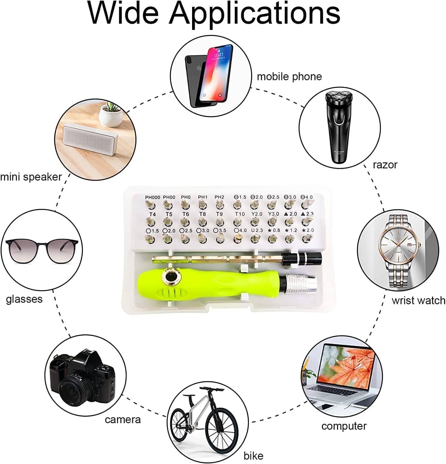 32 in 1 Interchangeble Multipurpose Mini Screwdriver Set Magnetic Slot Wrench Bits Repair Tools Kit Set Combination Screwdriver Set for Home Appliance,Laptop,Mobile,Computer 2