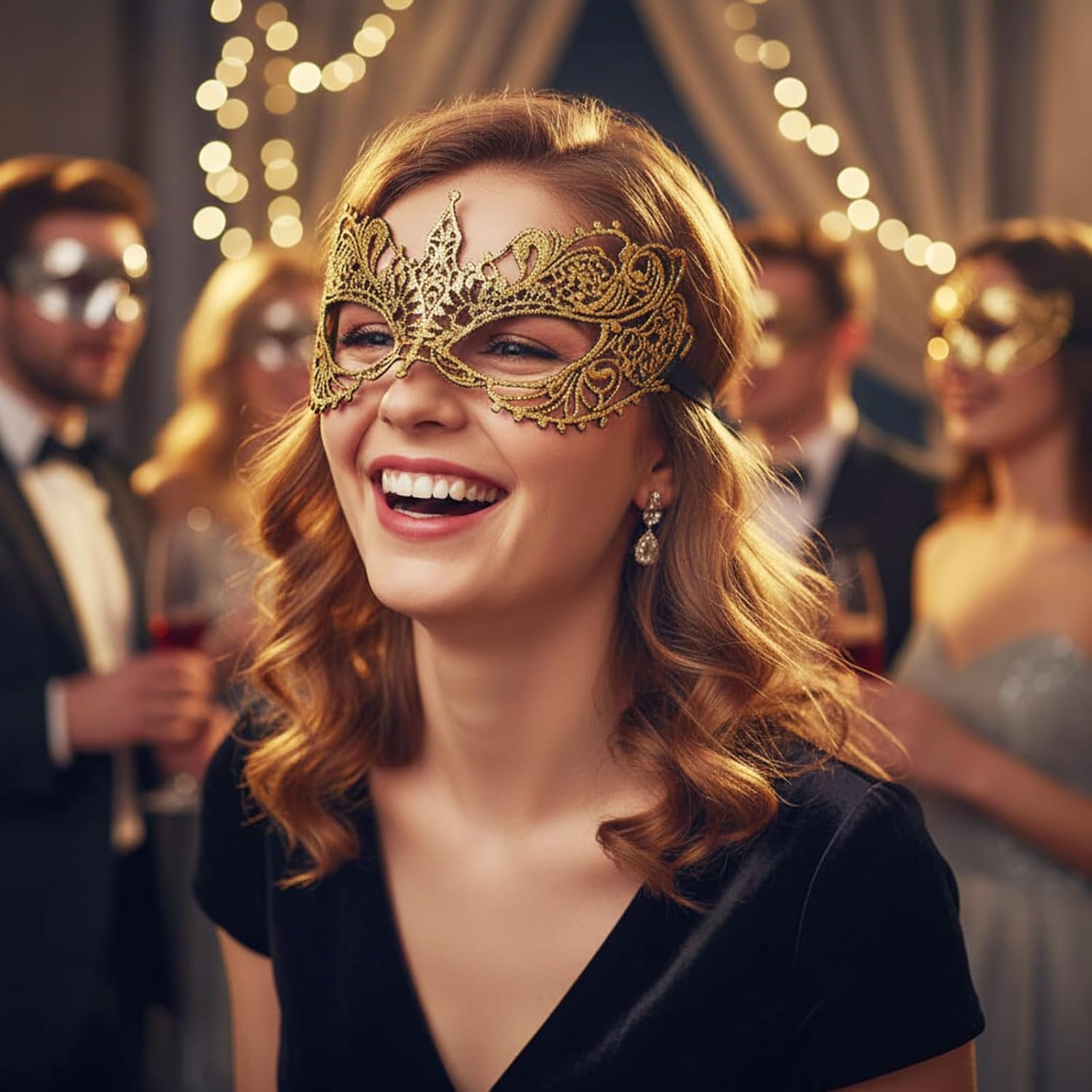 Masquerade Mask for Women, Venetian Mask For Halloween Costume Prom Ball Party Wedding, Cosplay Carnival