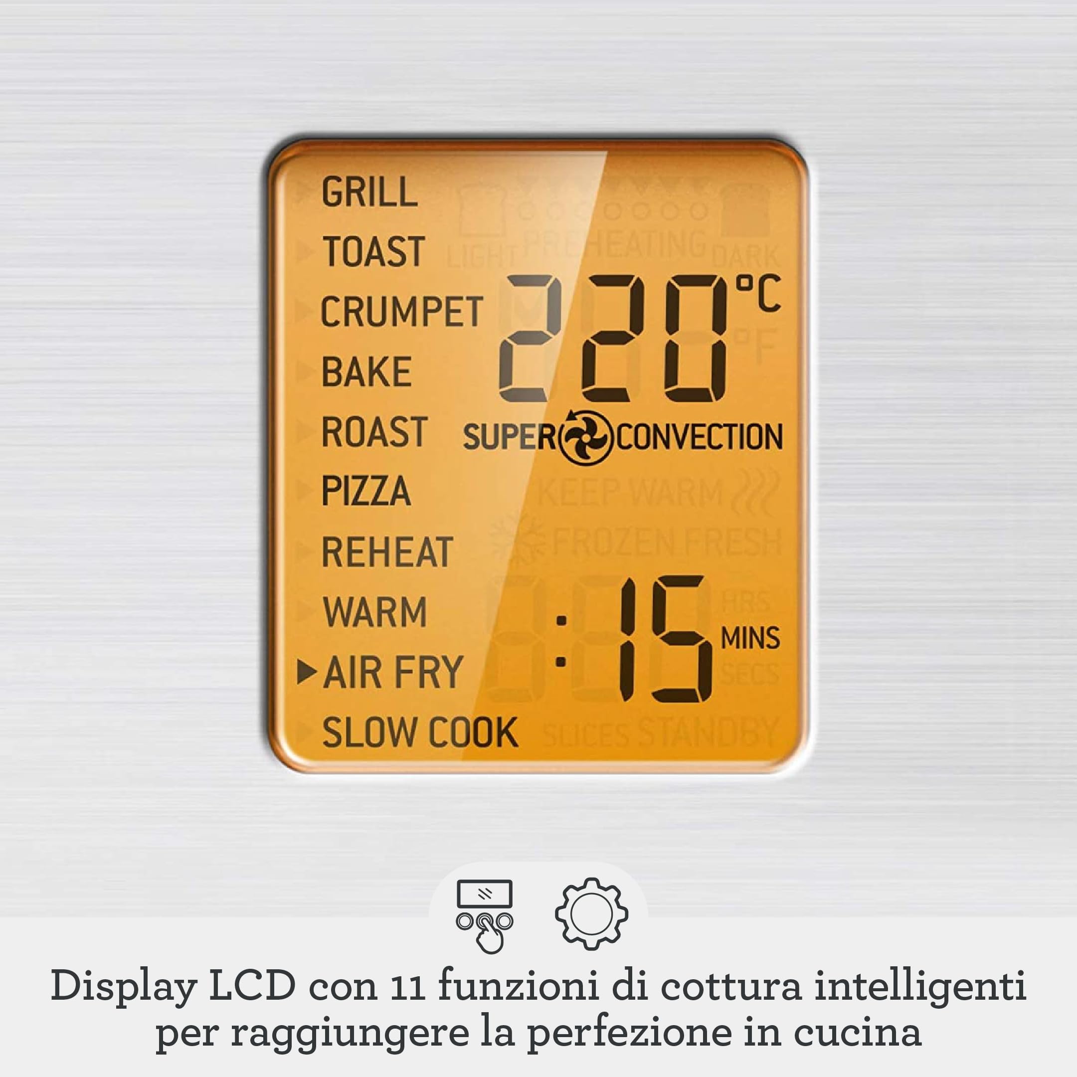 Sage - The Smart Oven Air Fryer - Tosta, Griglia, Cuoce, Arrostisce, Frigge All'Aria, Riscalda e Cuoce Lentamente - Acciaio Inox Spazzolato