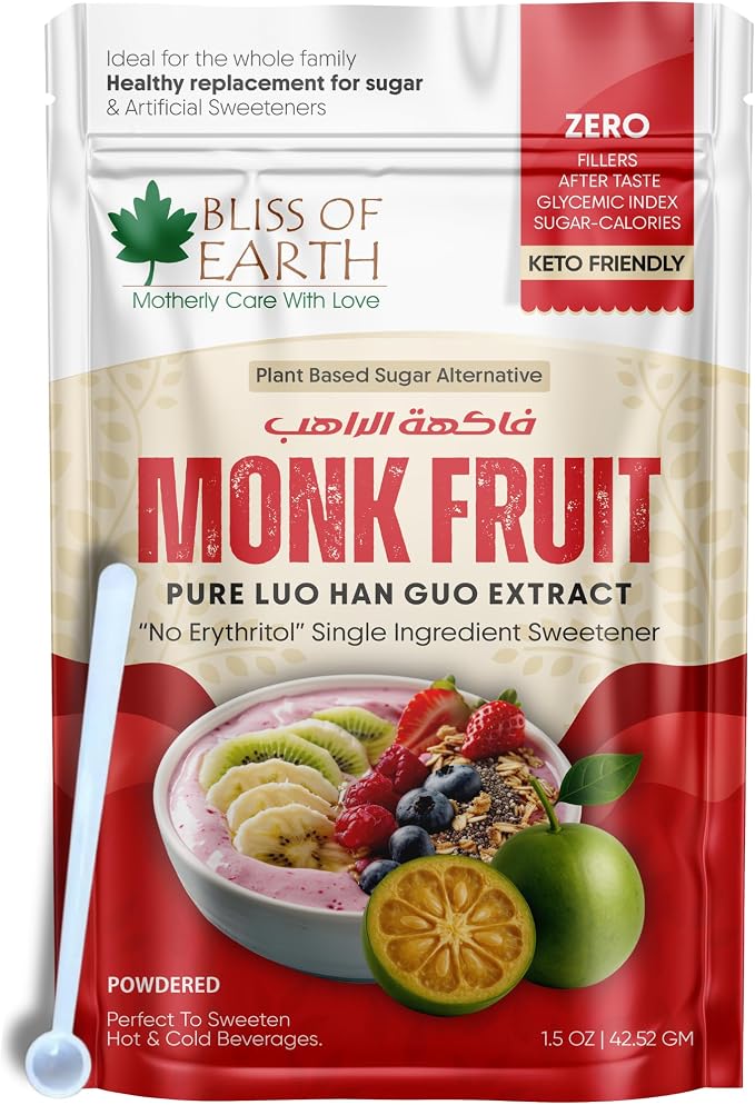 Bliss of Earth Monk Fruit Extract Powder 1.5 oz