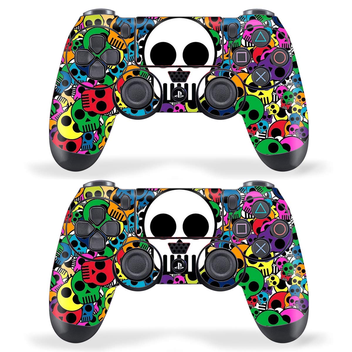 Techfit Pack of 2 Skin for Sony Playstation 4 , PS4 Slim , PS4 Pro DualShock Remote Wireless Controller - Color Skulls (B092HJWKS5) Amazon Price History, Amazon Price Tracker