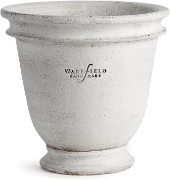 Napa Home & Garden - Wakefield Handmade Stoneware Planter, Elegant White, 12 Inch