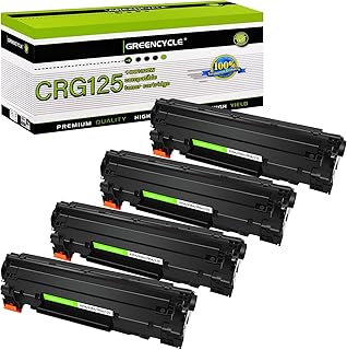 greencycle Compatible Toner Cartridge Replacement for Canon 125 3484B001AA 125 CRG 125 C125 for ImageClass LBP6000 LBP6030w MF3010 Laser Printer (Black,4 Pack)