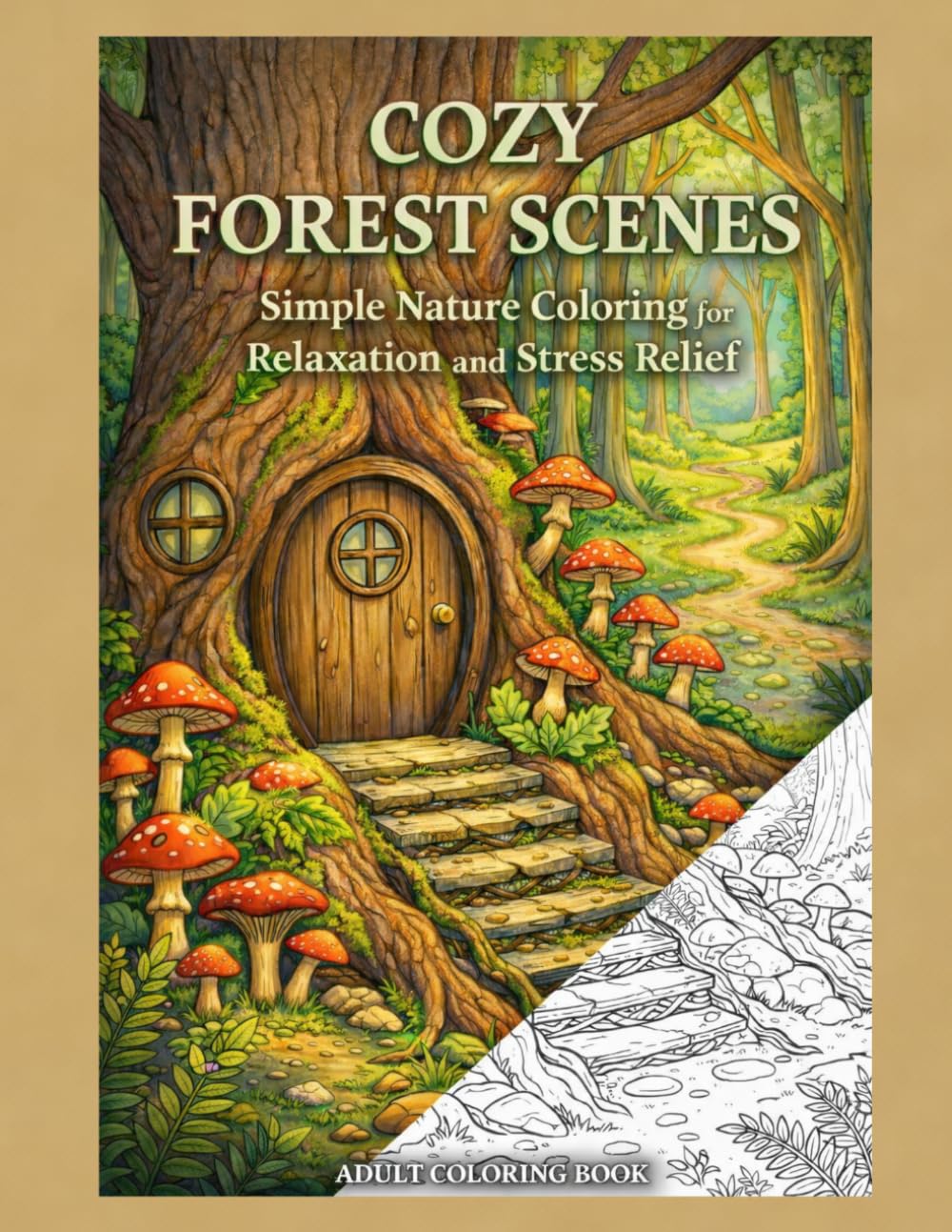 Cozy Forest Scenes: Simple Nature Coloring for Relaxation and Stress Relief