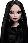 ​Monster High x Wednesday Morticia Addams Doll | Collector Doll in Black and Crimson Velvet Dress with Jewelry, Show-Inspired Heels and Doll Stand