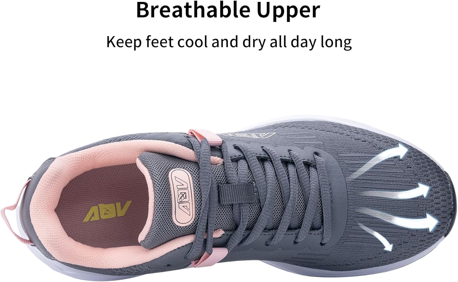 AOV Women Arch Support Walking Shoes Orthotic Tennis Sneakers for Plantar Fasciitis Athletic Running Shoes - Image 5