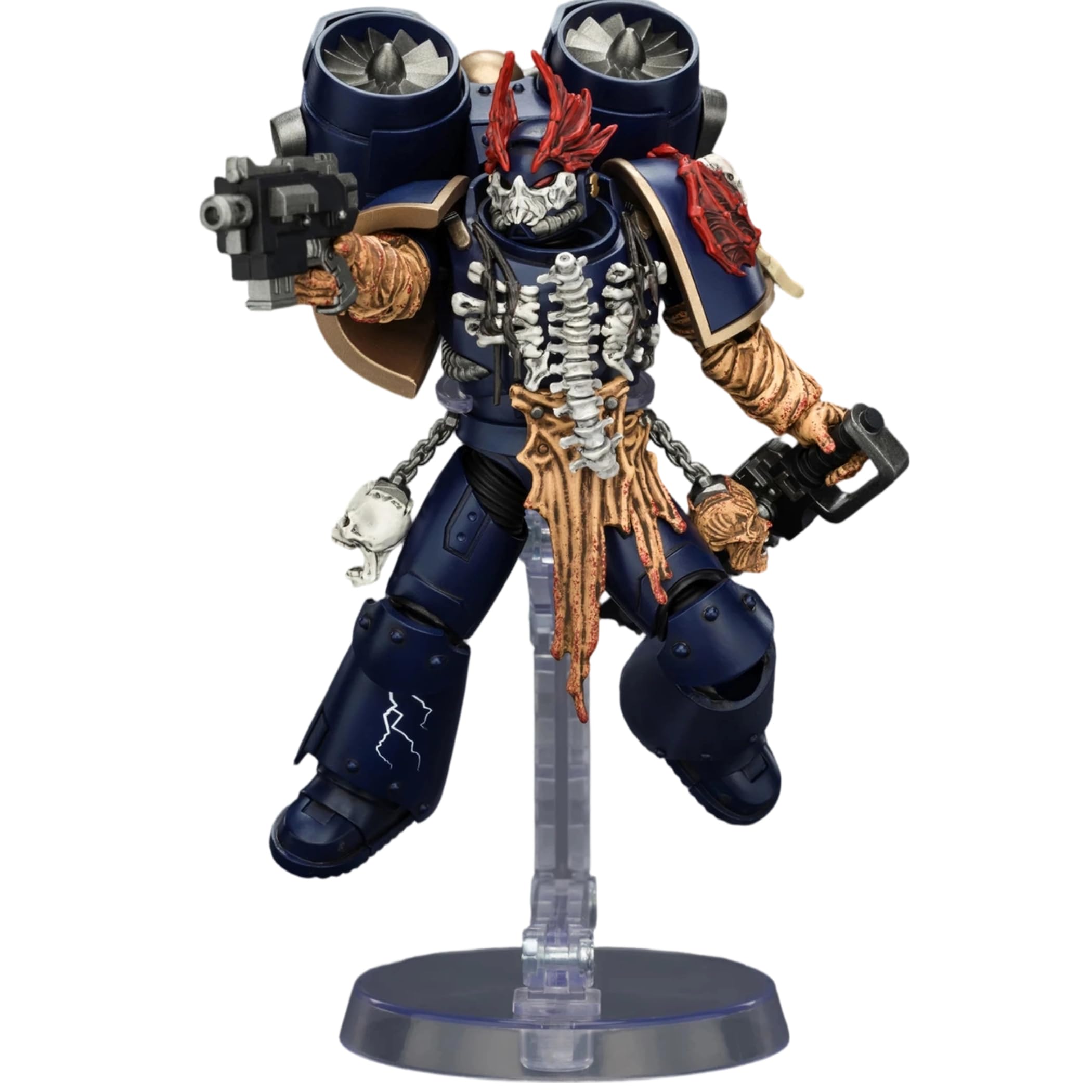 JOYTOY Warhammer 40K Actionfiguren im Maßstab 1/18 Night Lords Night Raptor 2, 12 cm (4,88 Zoll), mit Displayständer für Artefakte, Schreibtischdekoration und Geschenk
