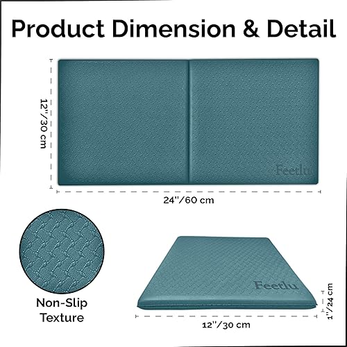 Miniatura 8 de Rodillera plegable para yoga, 12 pulgada de grosor, 24 x 12 pulgadas, elimina el dolor durante el entrenamiento de yoga o ejercicio, acolchado extra