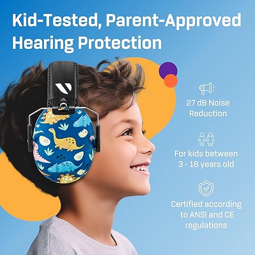 Vista 121 de Vanderfields Kids Ear Protection Earmuffs - Noise Cancelling Headphones for Kids, Autism, Toddler, Children