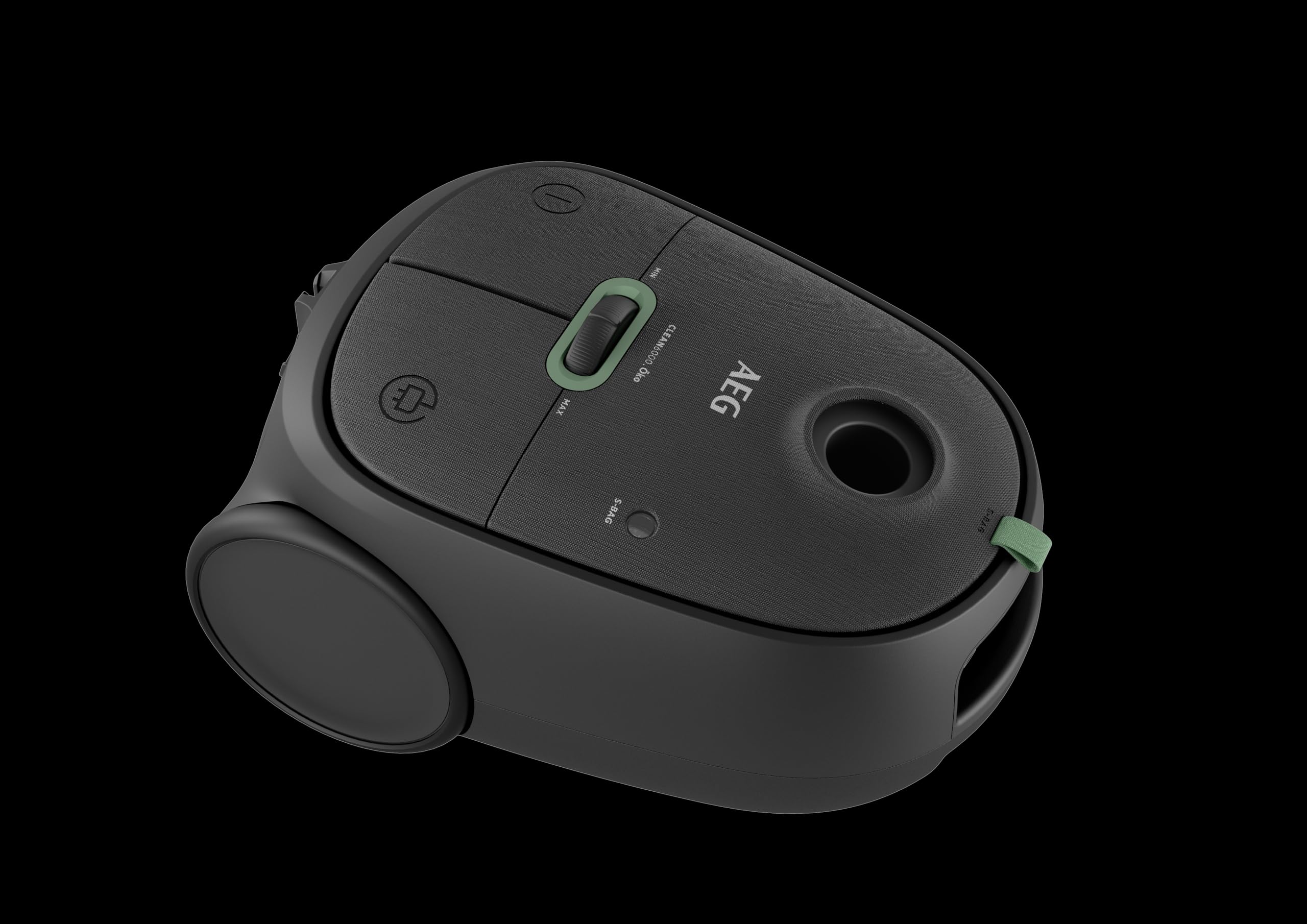 AEG CLEAN 6000 ÖKO Staubsauger mit Beutel, Hohe Saugleistung, Zusatzdüsen, XL-Räder, Edelstahl-Teleskoprohr, aus 65% Recyclingmaterial, 12 m Kabel, 850 Watt, Zubehör, Grau, AB61C1OKO