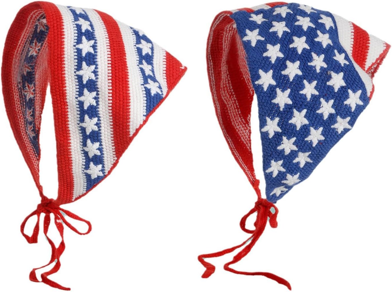 Patriotic Headband Headscarf Knitted Headwear Headwear For Outdoor Patriotic Pattern Creative Julycostume Hair Scarf image 5