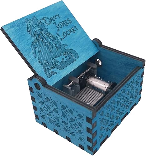 Miniatura 45 de Caja de música de manivela con tema de la película Lalaland, Caja musical de madera tallada, con tema central de la película Marrón