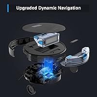 Vista 2 de Tikom G8000 Pro Robot Aspirador y Trapeador Combo, succión de 4500 Pa, 150 minutos máximo, aspiradora robótica con carga automática, silencioso