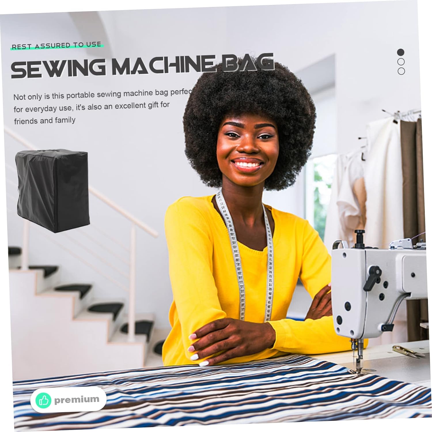Sewing Machine Cover Durable Protective Stitching Bag for Household Use Storage Case Compatible with Standard Models Stylish Design for Dust Prevention