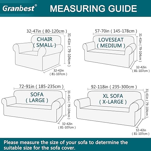 Miniatura 6 de Granbest Funda de sofá repelente al agua, fundas de sofá gruesas de lujo para perros, elegante funda elástica con patrón jacquard, protector de