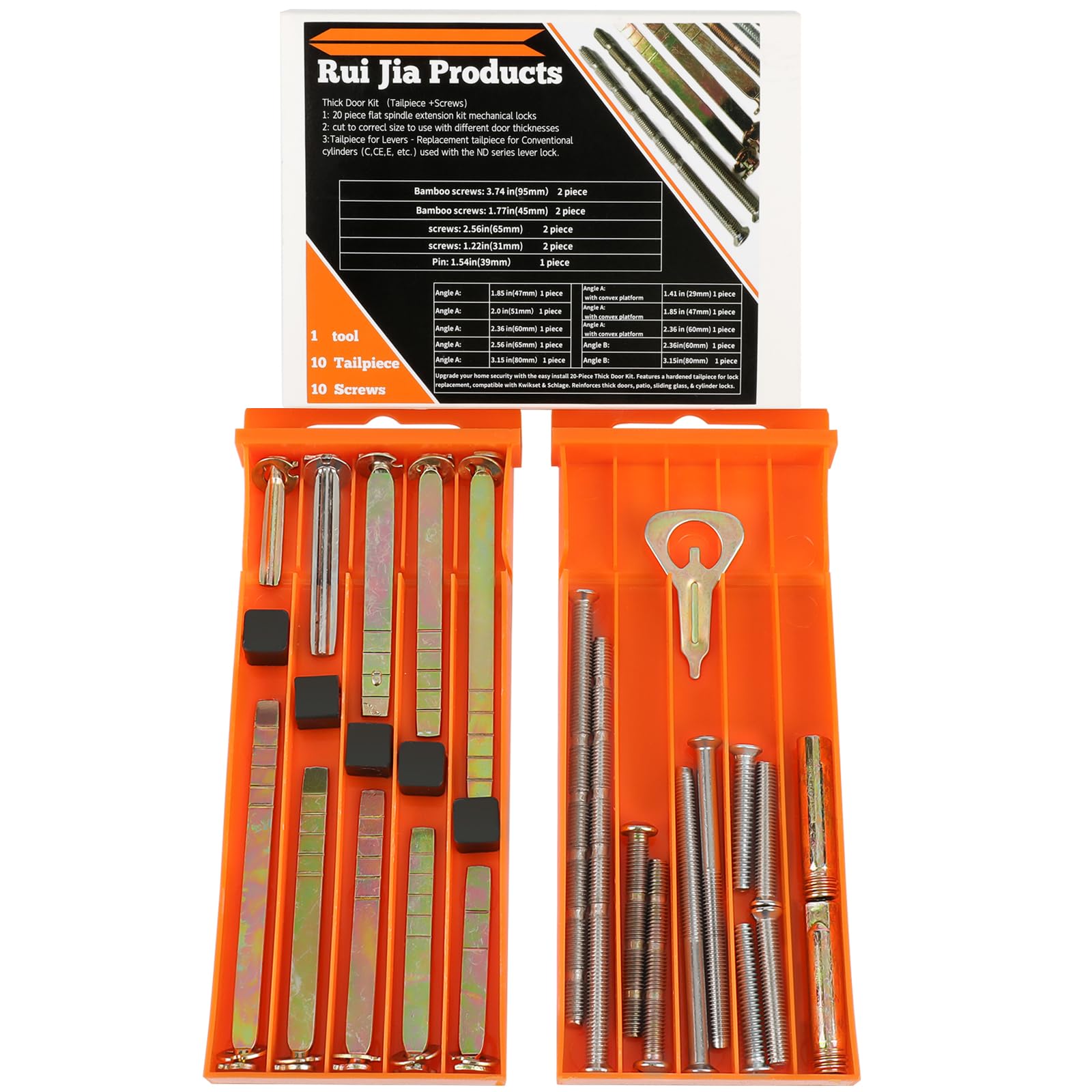 【1984】HSM 2.3.5.6.9.12.14 セット 20-Piece Thick Door Kit 1 to 4 in for Lock Tailpiece Keyways