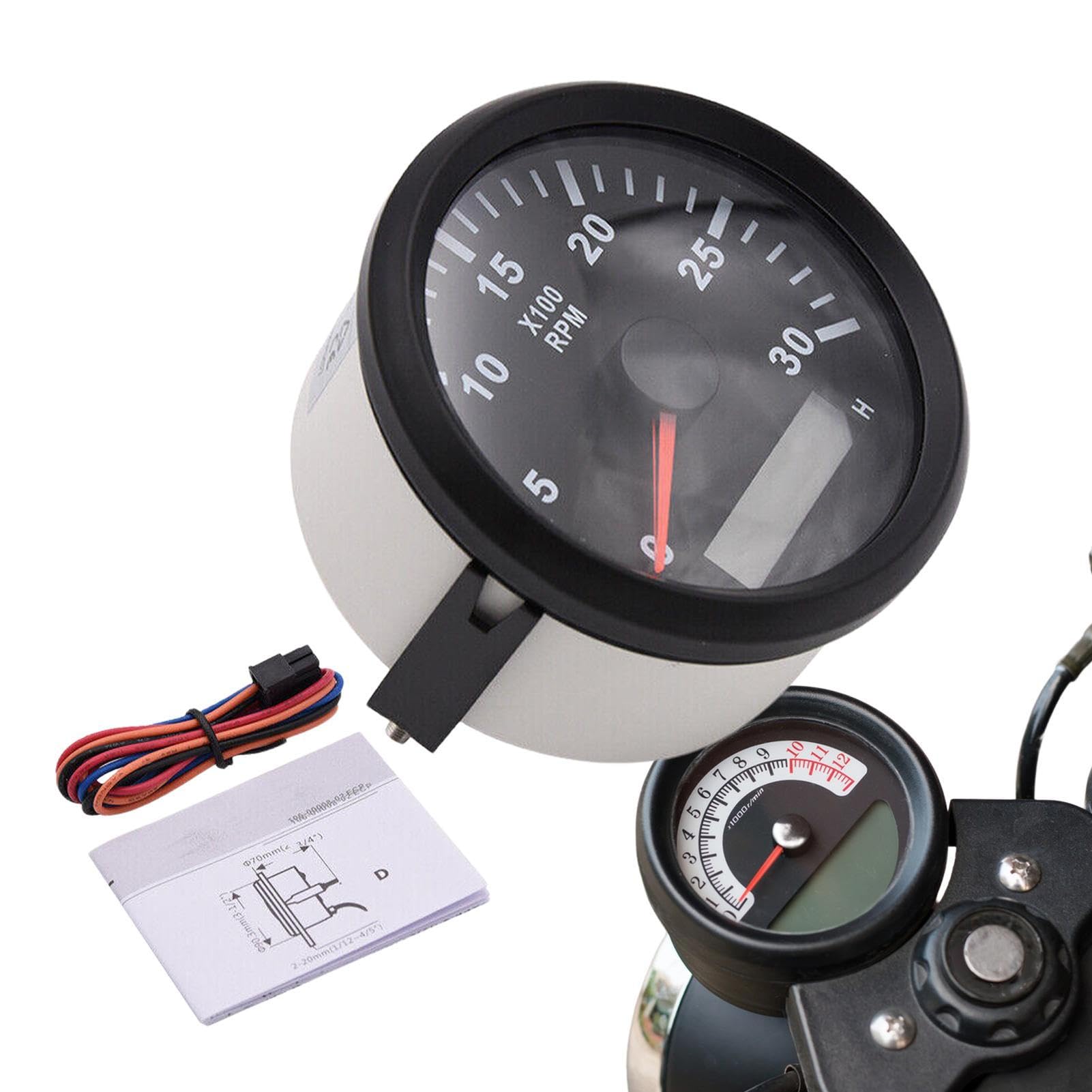 Tachymètre RPM compteur 85 mm pour moderniser le tableau de bord de yacht