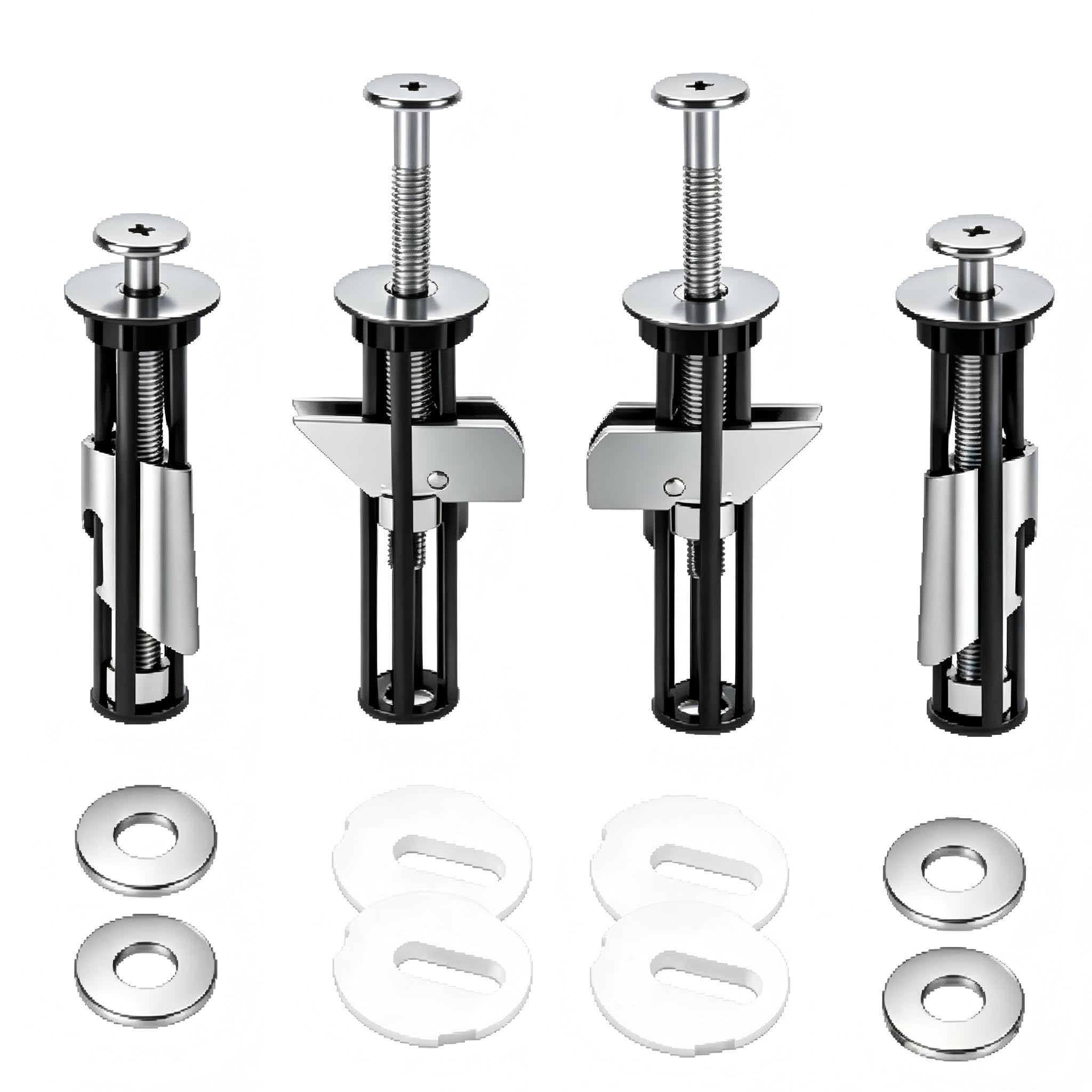 Universal Toilet Seat Fixing Bolts Kit, Replacement Hardware for Loose Wobbly Toilet Seats, Fits Most Standard Toilets, Easy Install No Drilling Required
