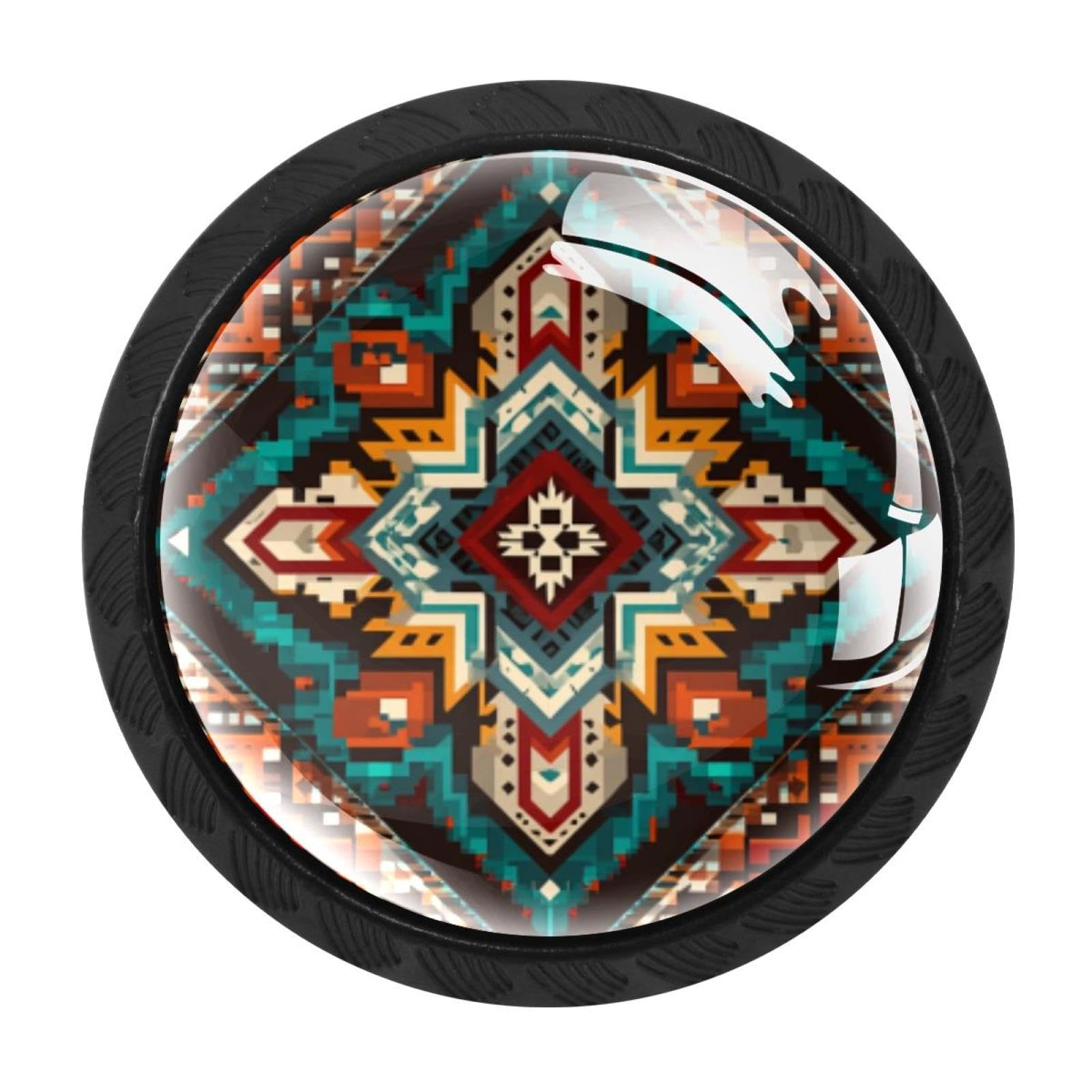 CHENZZZZ 4 Pack Southwest Native Kitchen Cabinet Knobs Drawer Knobs Door Dresser Handles for Personalized Gifts Great for Any Occasion