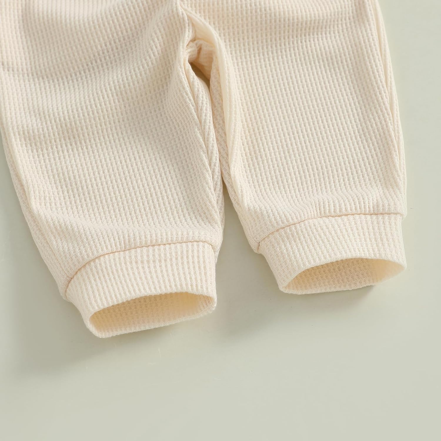 MERSARIPHY Newborn Baby Boy Fall Winter Clothes Mama's Boy Little Dude Outfit Embroidery Waffle Knit Romper Pants Sets - Image 8