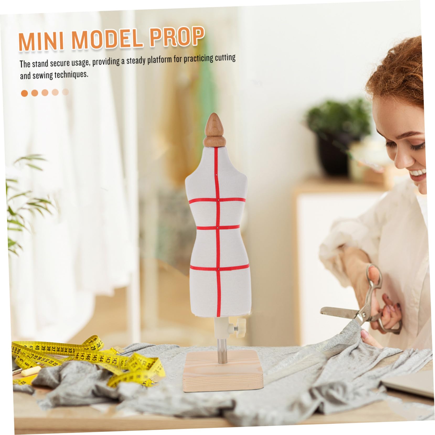 Maniquí para Muñecas Educativo Mini con Base Estable Soporte para Ropa Herramienta Enseñanza Costura y Confección