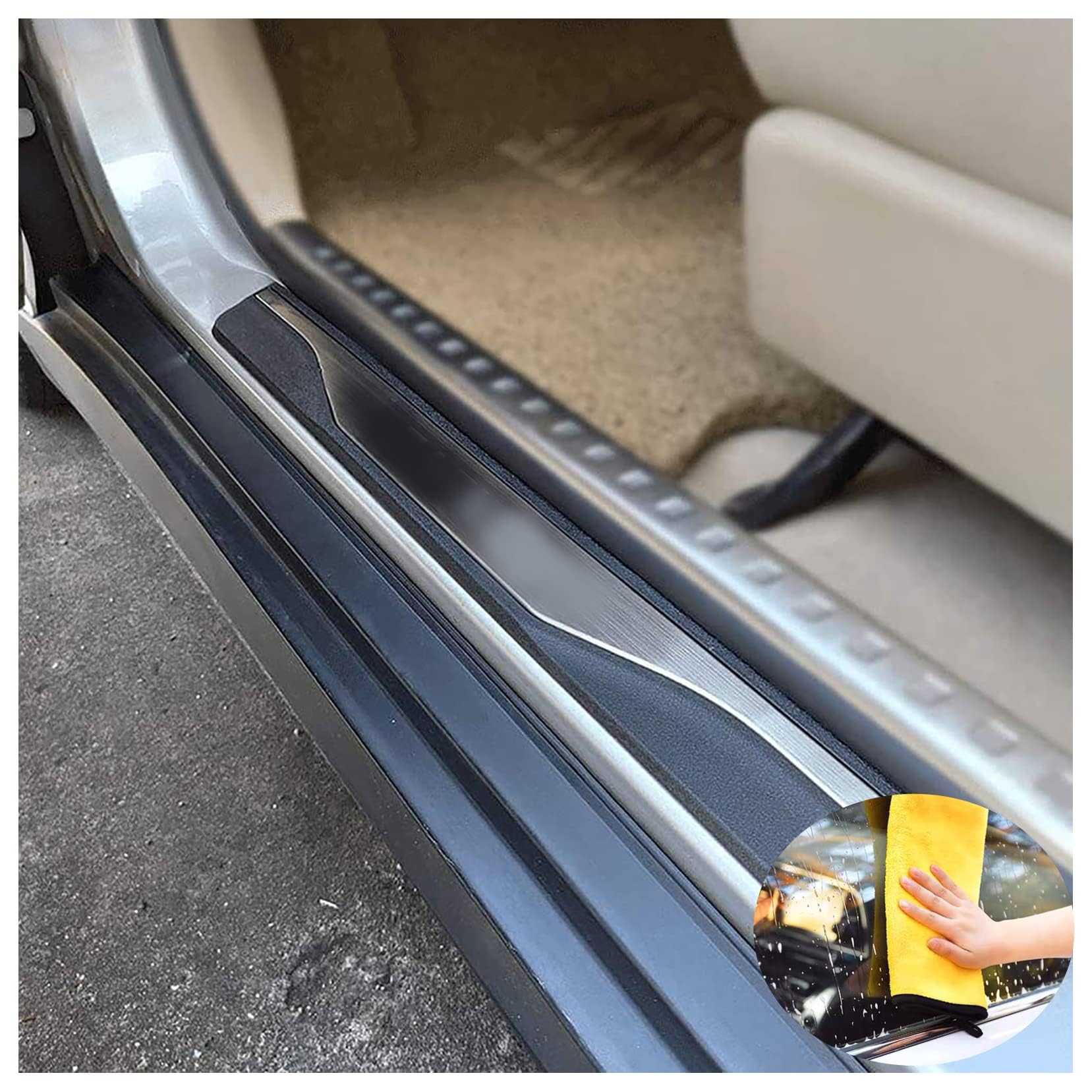 Seuil de porte Renault Espace 6 kick plates acier inox anti-choc
