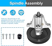 Vista 2 de Paquete de 2 reemplazos para 918-04865A 618-04636A Conjunto de husillo de cubierta de 46 pulgadas compatible con Cub Cadet LTX-1042, LTX1045