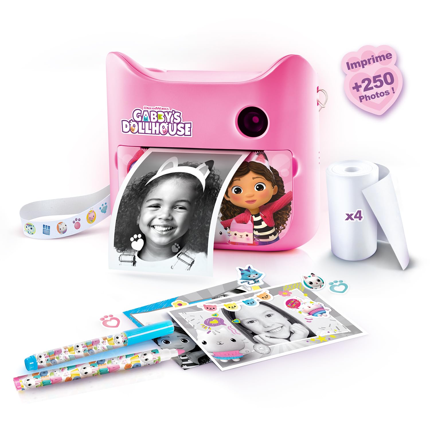Canal Toys - Appareil Photo Numérique Instantané Enfant 4 Ans + - Design Gabby Et La Maison Magique - Impression Thermique sans Encre avec Filtres Et Cadres Inclus - Idée Cadeau Enfant - GAB 005