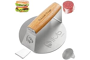 Professional Hamburger Maker Utensil 6-inch Stainless Steel Round Smash Burger Presser