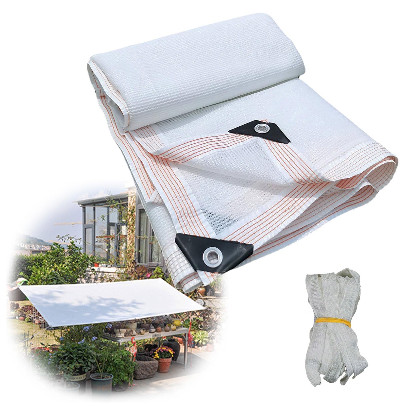 KLGFBDC 60% Shade Netting with Grommets for Garden Breathable Sunshade Canopy UV Protection Shade Cloth for Greenhouse Available in 1x6m 2x9m 3x11m 6x6m 9x19m 12x15m (2x12m)