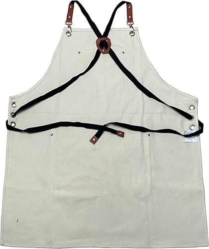 Miniatura 3 de Woodworking Tools Apron for Men Heavy Duty Waterproof Cotton Canvas Apron with 6 Pockets