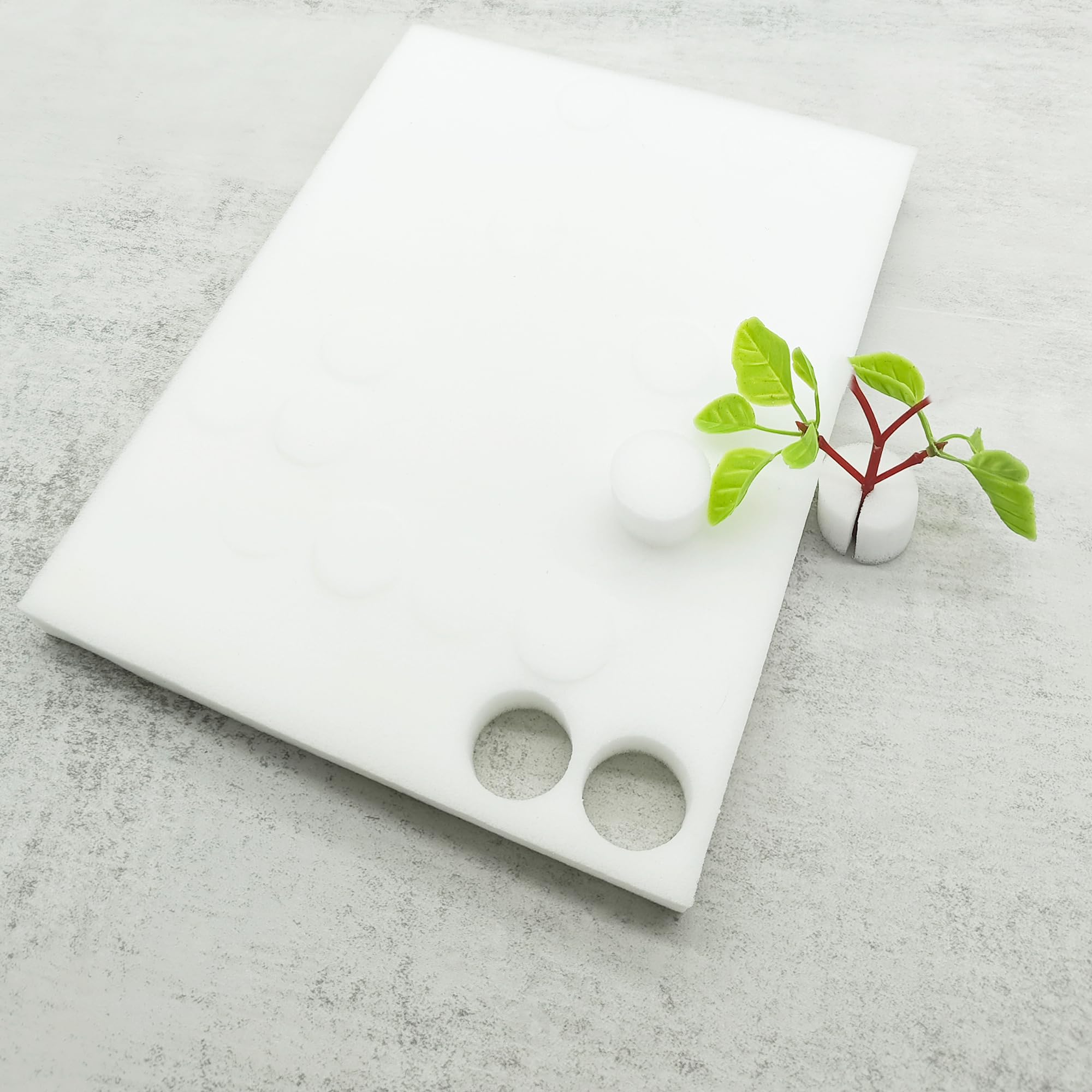 ZAHD 100 PCS Soilless Hydroponics Esponja hidropónica para Plantar Herramientas de Esponja de Vivero de Semillas Suministros esponjas de Cubo de plántula esponjas hidropónicas sin Suelo (100, Blanco)